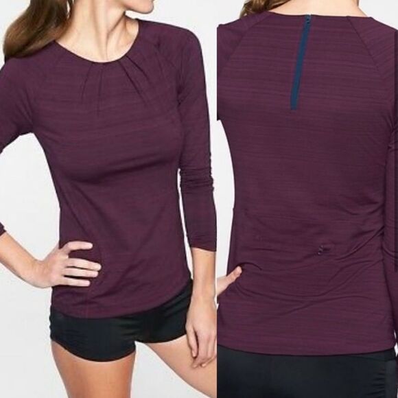 Athleta Stinson Zip Back Top Small Tall - Picture 1 of 14